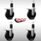 Service Caster 5'' SS Phenolic Swivel 1-5/8'' Expanding Stem Caster Set Total Lock Brake, 4PK SCC-SSEXTTL20S514-PHS-158-4 - alternate 3
